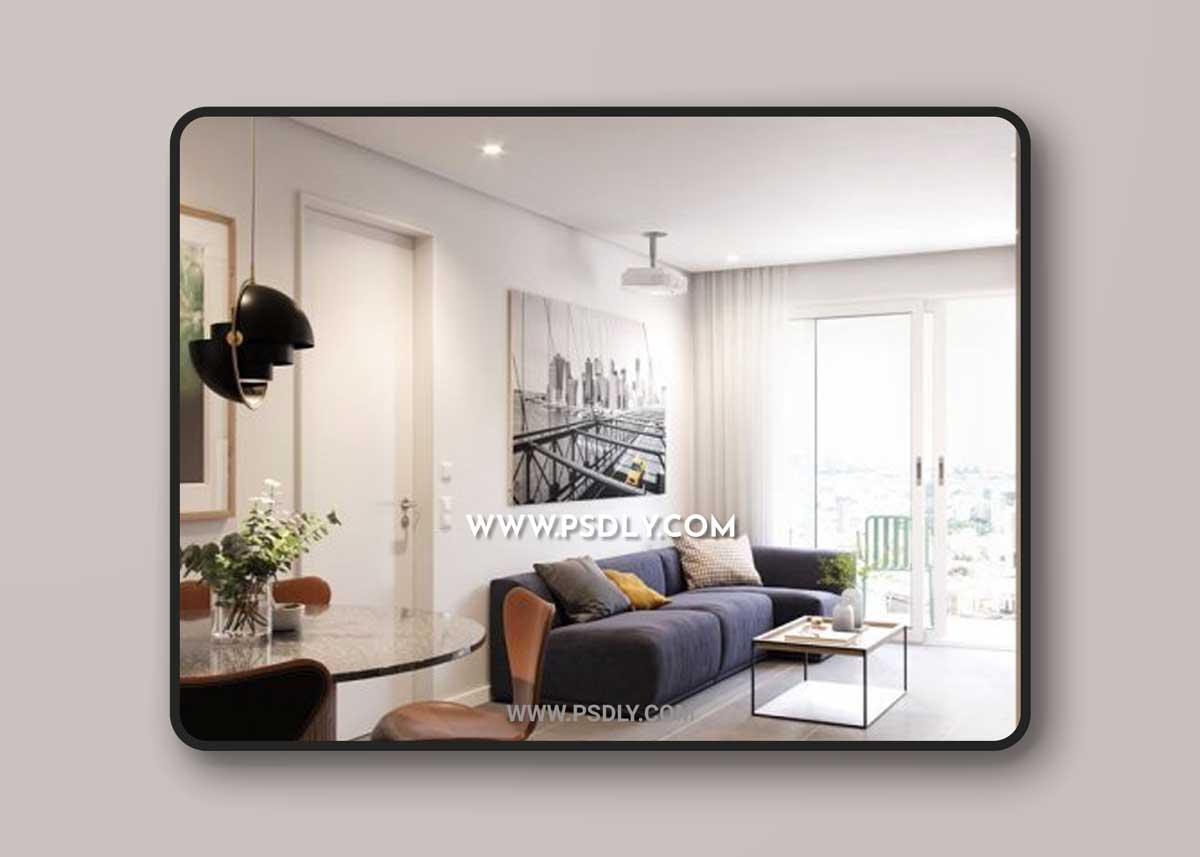 Livingroom - Kitchen Scene by TrongNguyen