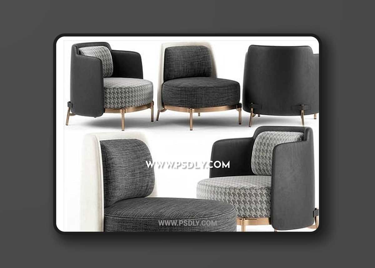 Minotti Tape armchairs 3D Models