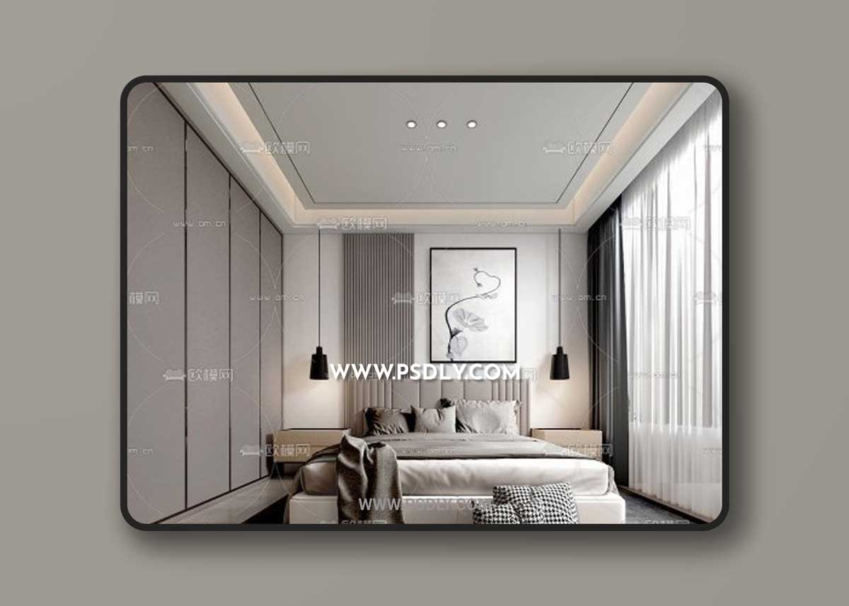 Modern bedroom 3d model 11664526