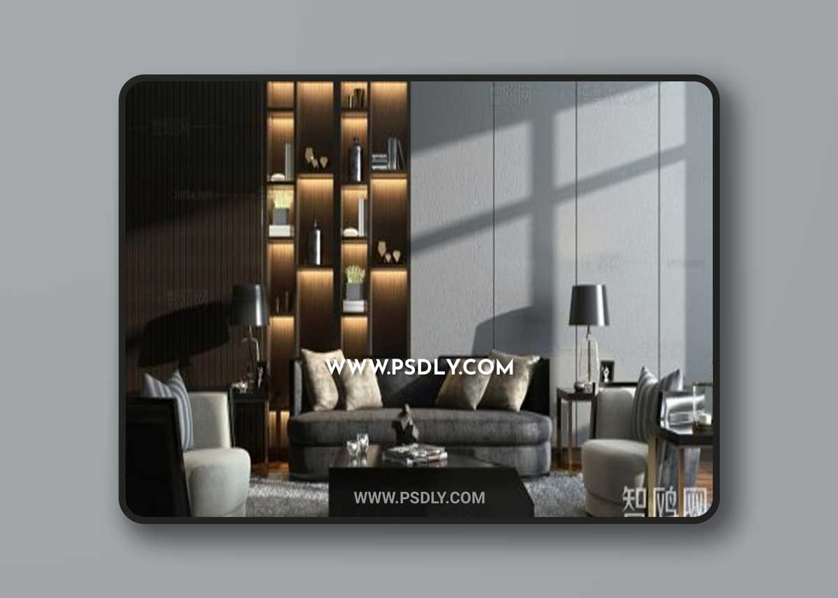 Modern modular sofa bookcase