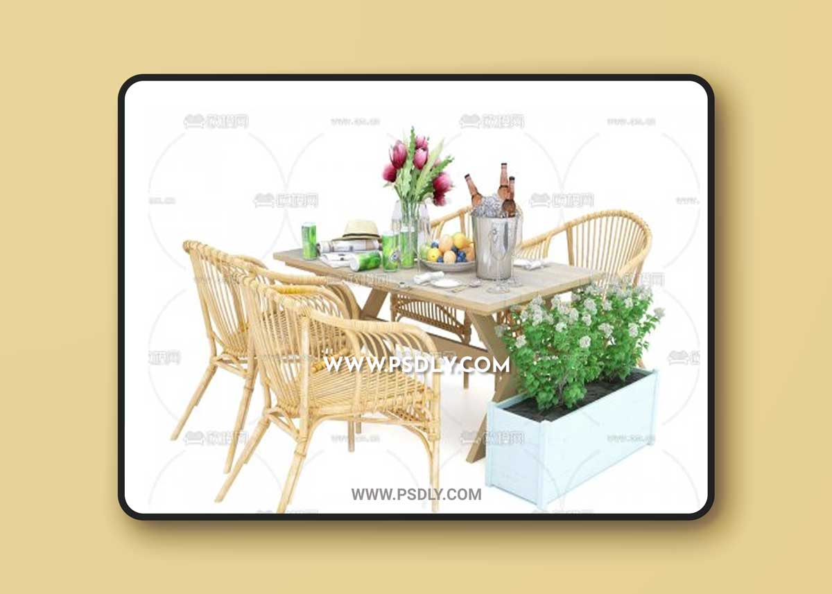 Modern outdoor tables and chairs