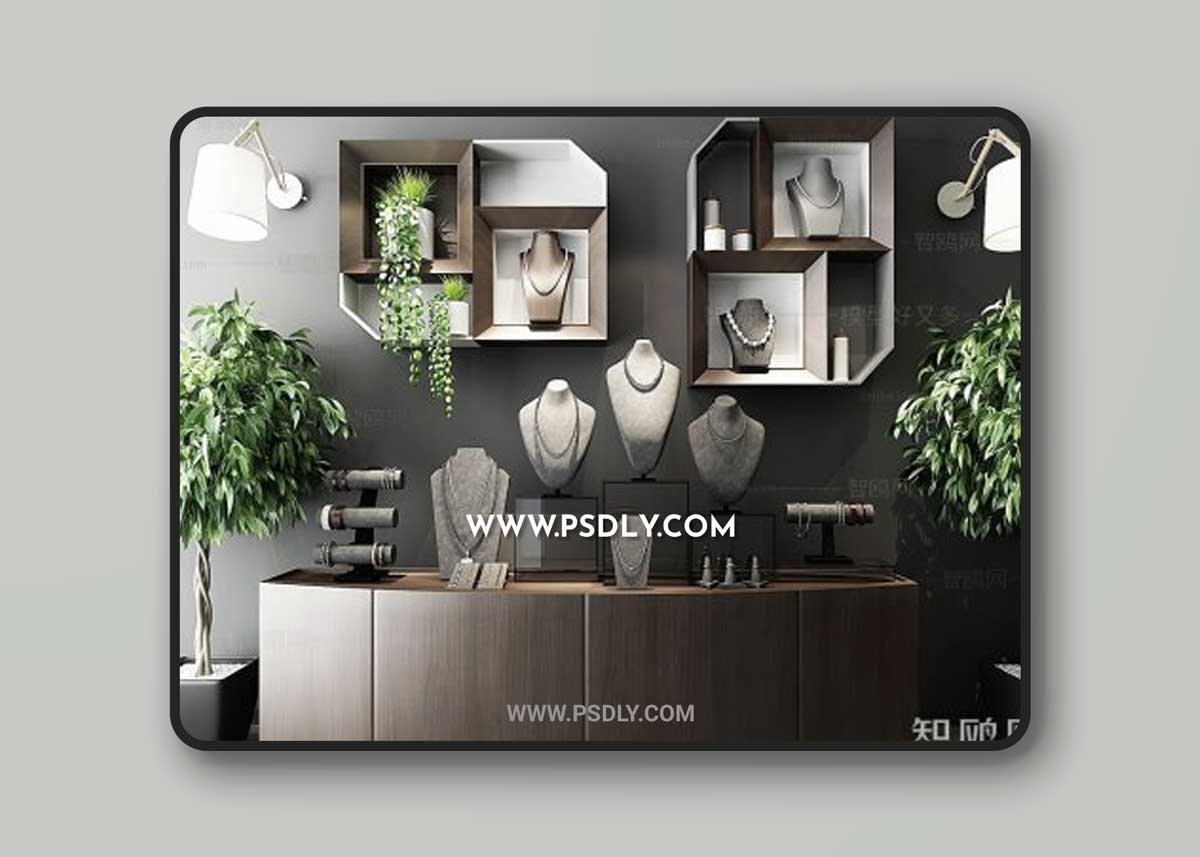 Modern side cabinet jewelry table decoration