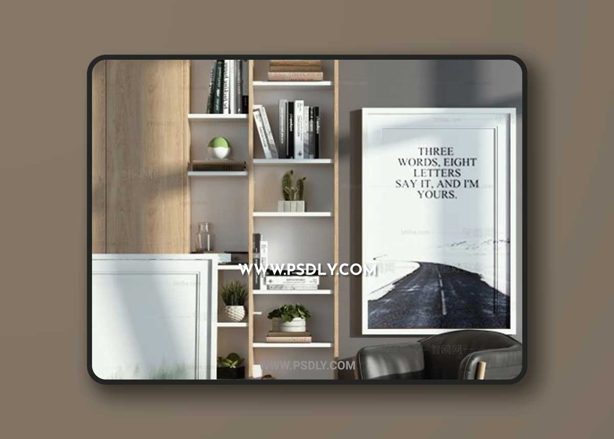 Nordic bookcase lounge chair 3D Models