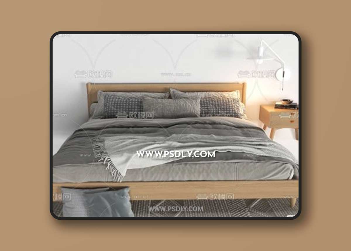 Nordic log double bed 11655051