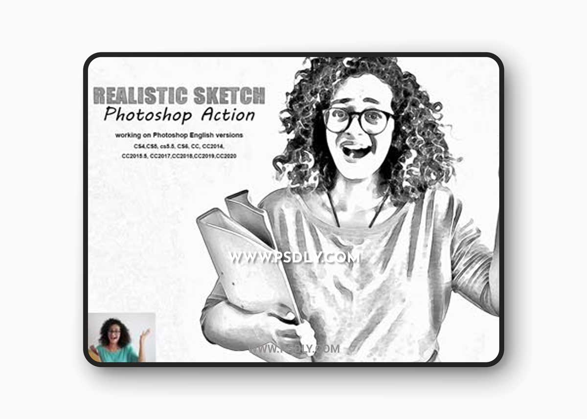 Realistic Sketch Actions for Photoshop