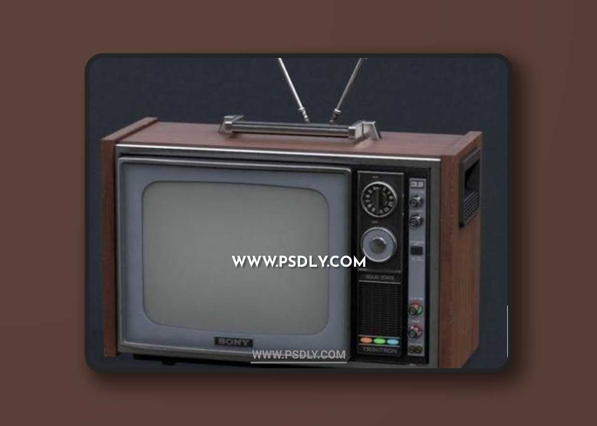 Sony Trinitron CRT TV 3D Model