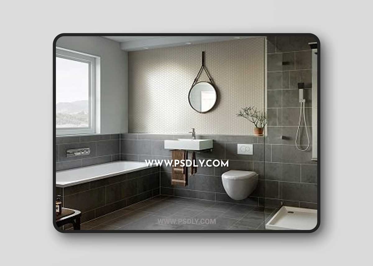 The Modern Bathroom Gray 3D Models