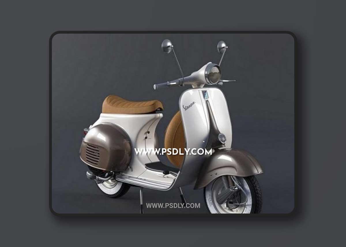 Vespa Cafe Racer 3D Models