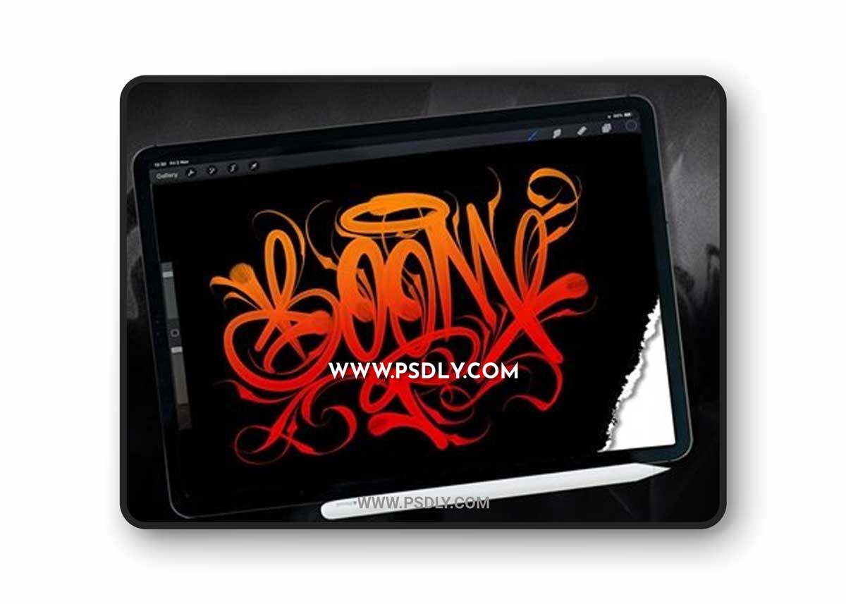 graffiti letter brush