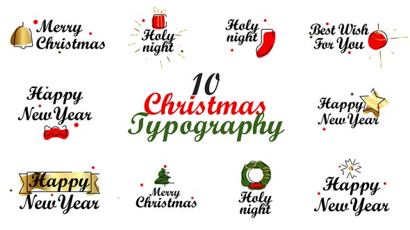 Videohive Christmas Typography 34791702