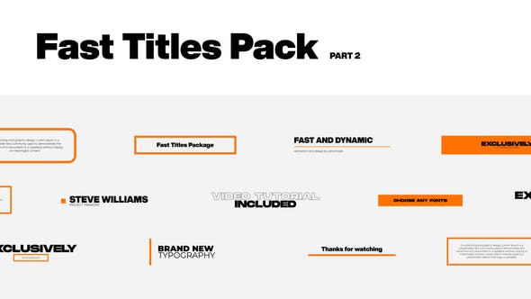 Videohive Fast Titles Pt. 2 34549913