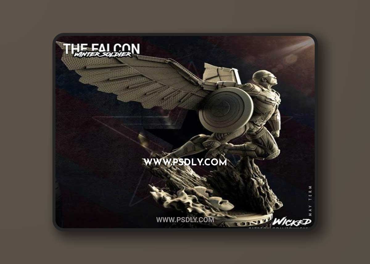 3DWicked – Marvel – Falcon statue 3D Models