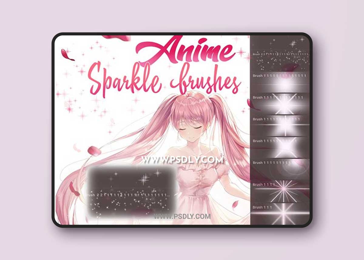 Anime Sparkle Brushes Pack for Procreate