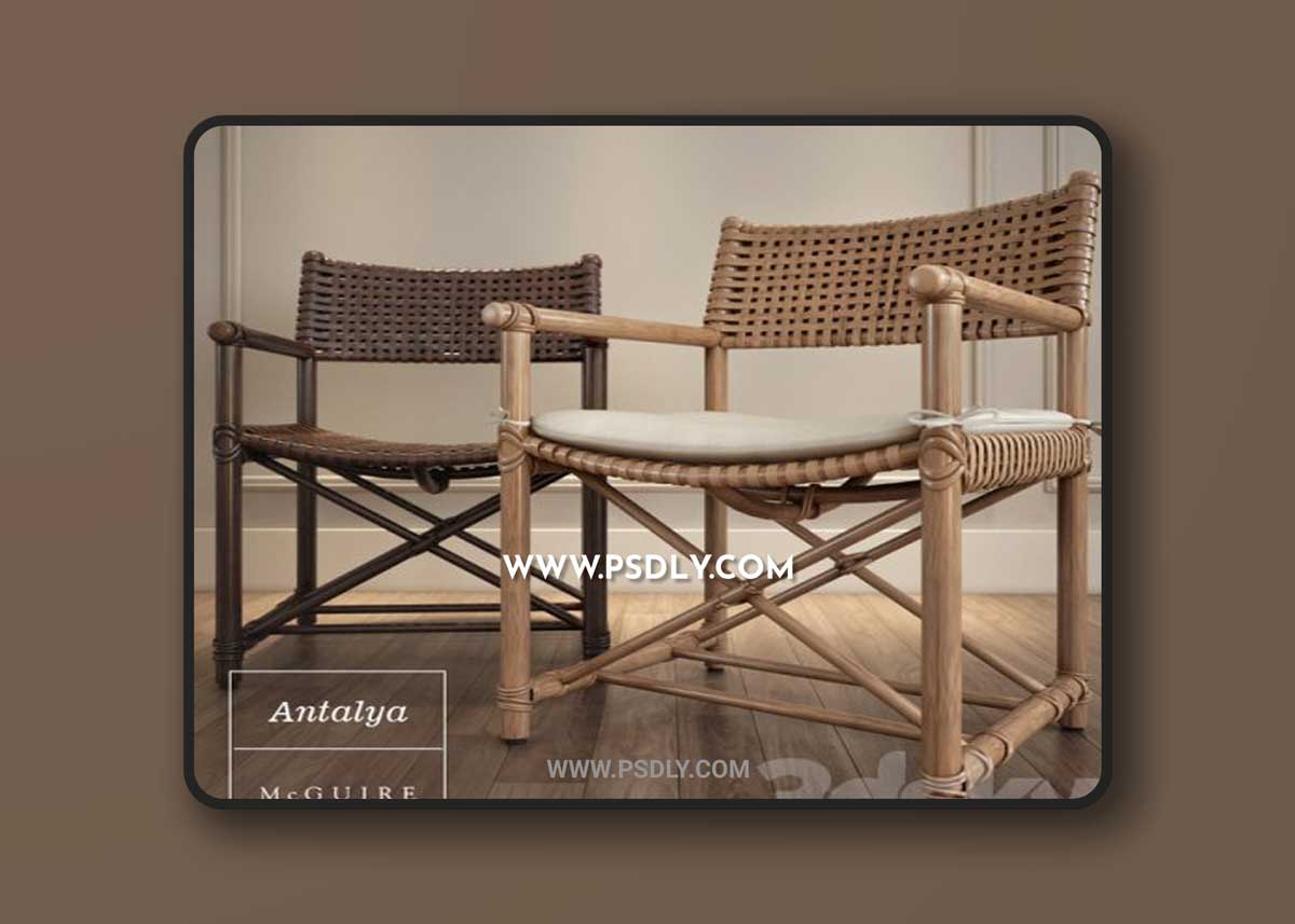 Antalya Arm Chair by McGuire 3D Models