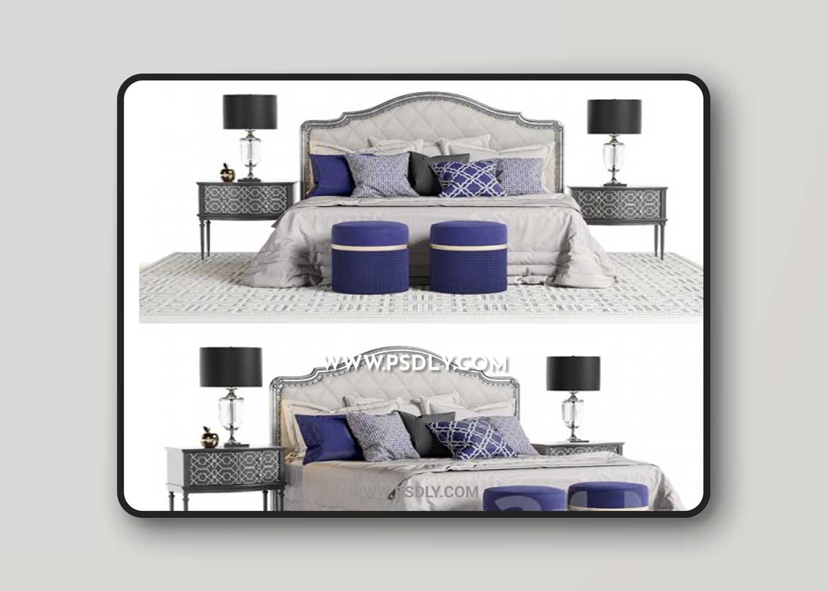 Bed Marge Carson Rivoli 3D Models