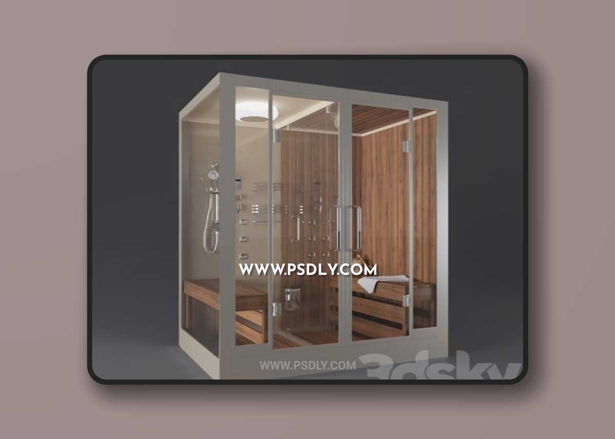 Cabin with Finnish sauna FRANK F907R right-side