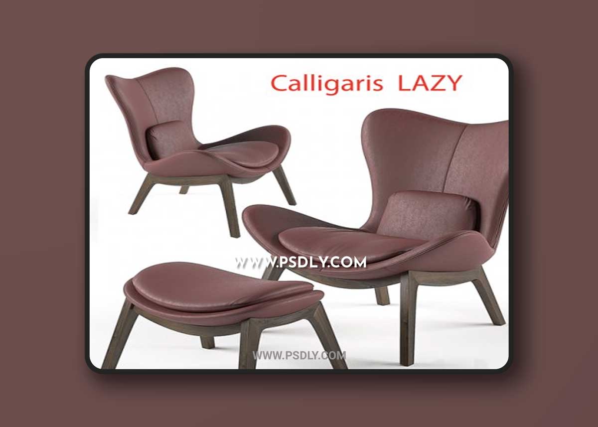 Calligaris Lazy armchair & footstool