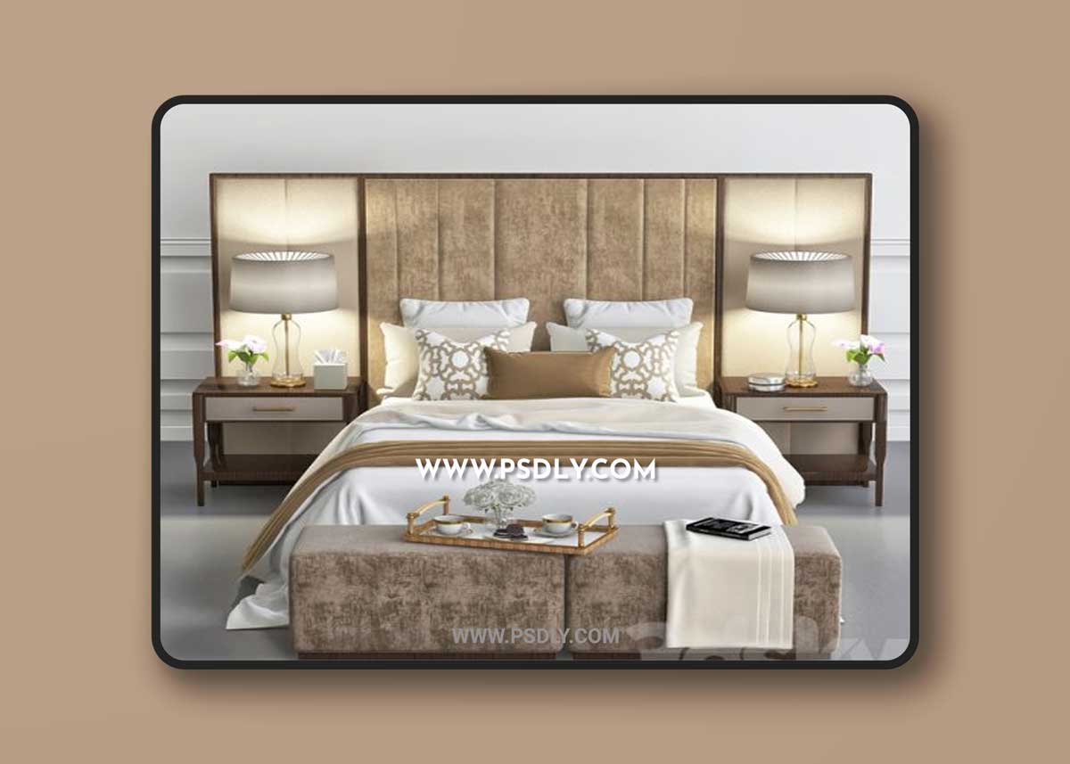 Chair and sofa company luxury bedroom 3D Models