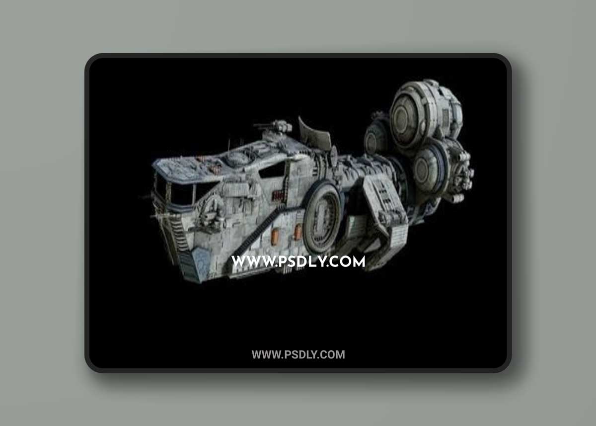 Corellian Acklay-type light freighter 3D model