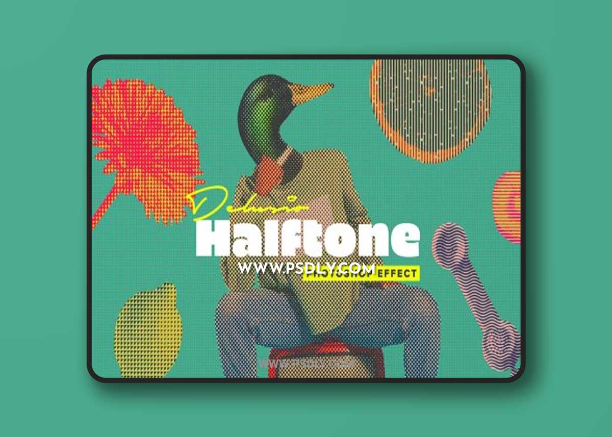 CreativeMarket - Delusio Halftone Photoshop Effect 6618287