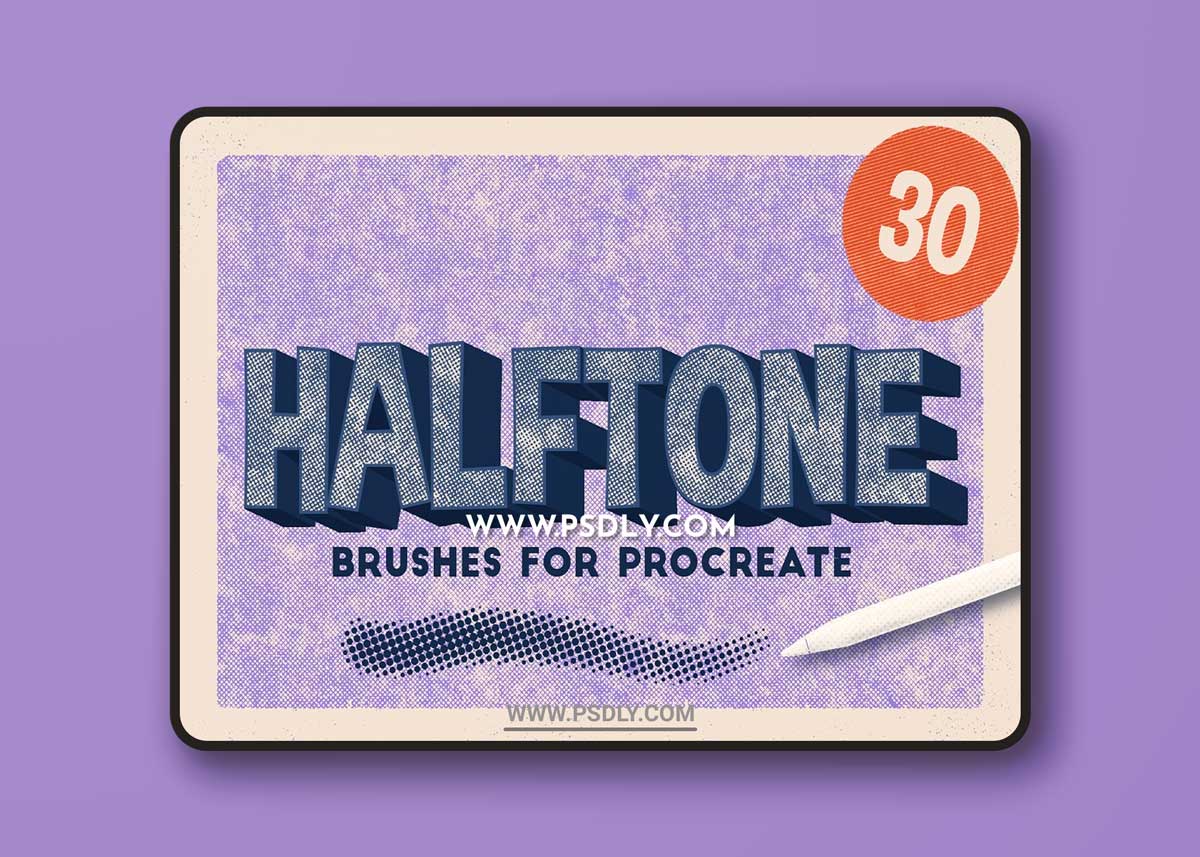 CreativeMarket - HALFTONE BRUSHES FOR PROCREATE 3628249