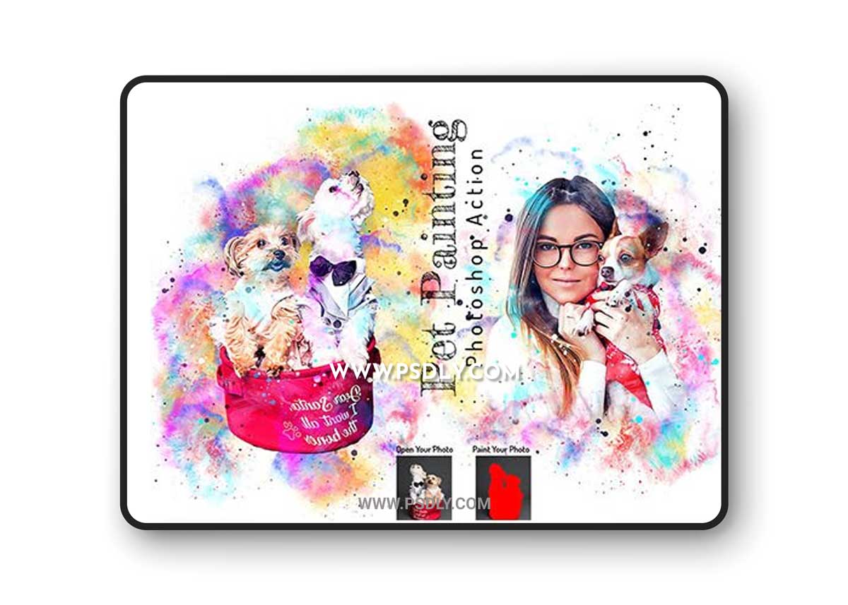 CreativeMarket - Pet Painting Photoshop Action 6678894
