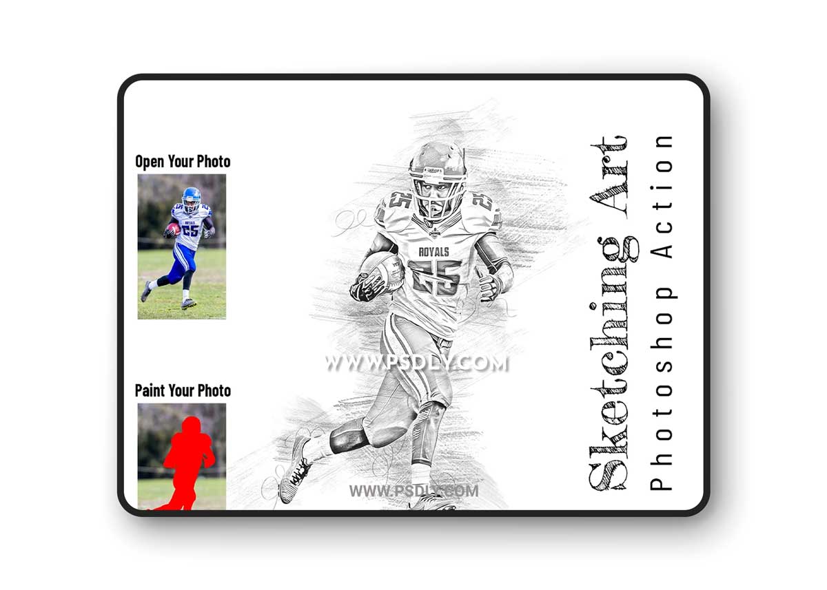 CreativeMarket - Sketching Art Photoshop Action 6680773