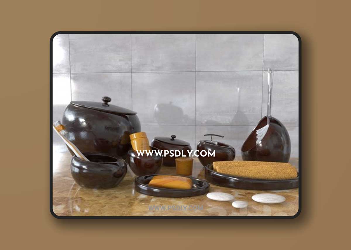 Decorative set nora brown 3D Models