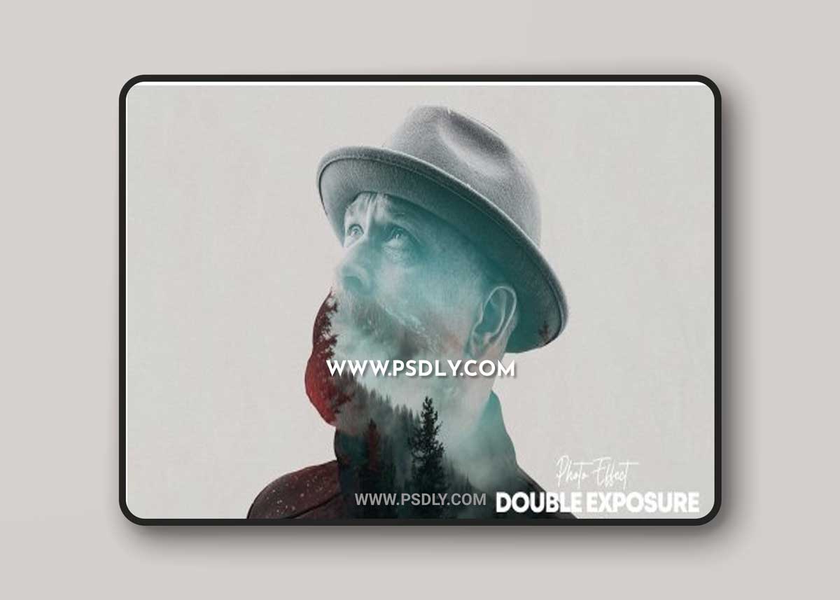 Double exposure photo effect