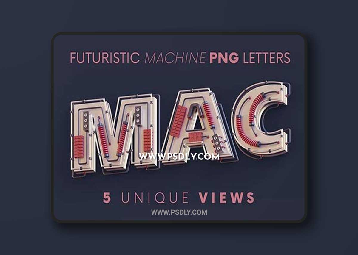 Futuristic Machine - 3D Lettering