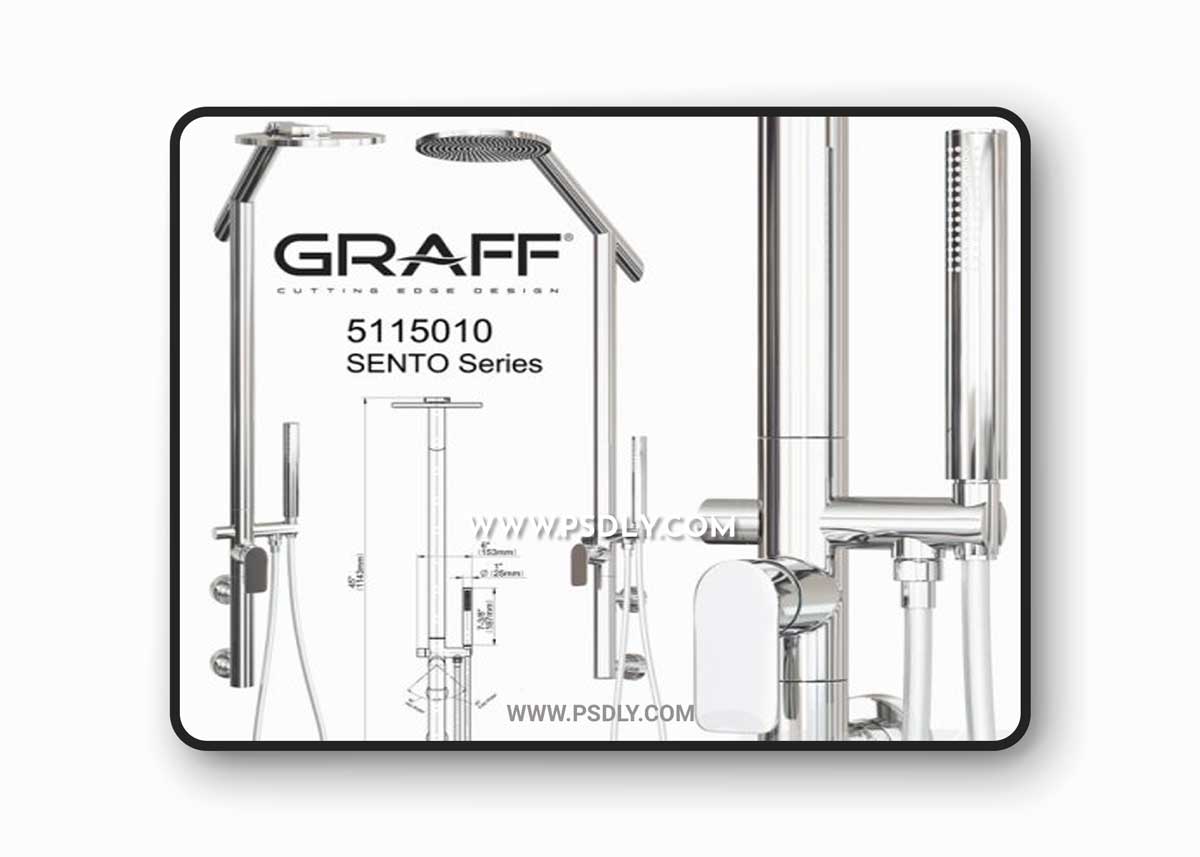 Graff Shower set 5115010 SENTO Series 3D Models