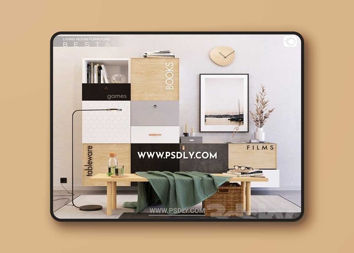 IKEA BESTA Set 4 3D Model