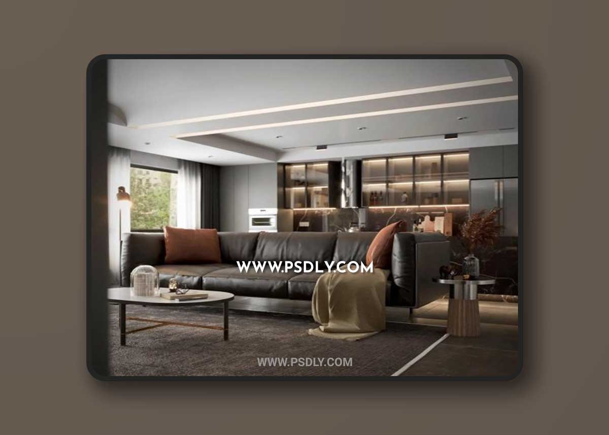 Interior Living - Kitchenroom Scene Sketchup by Nguyen Van Nam