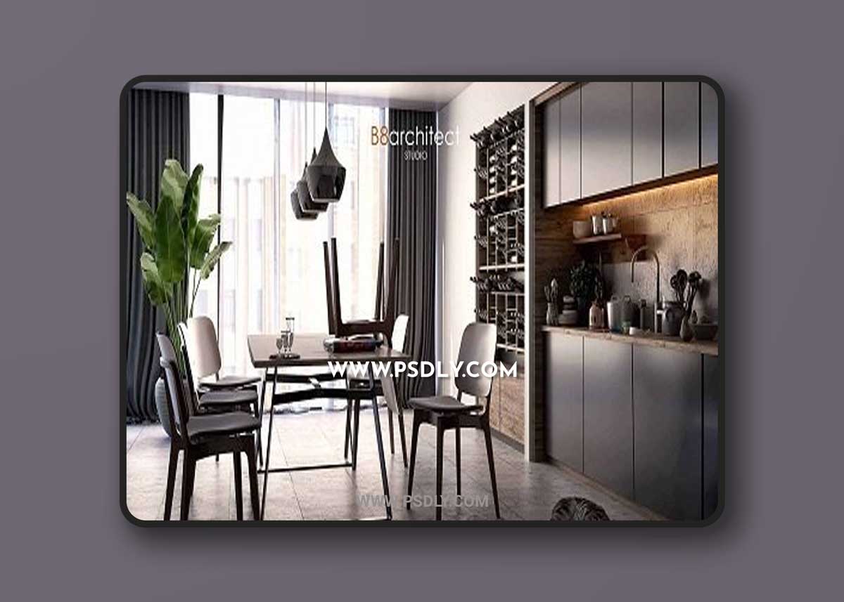 Kitchen Interior Scene SketchUp 3D Models