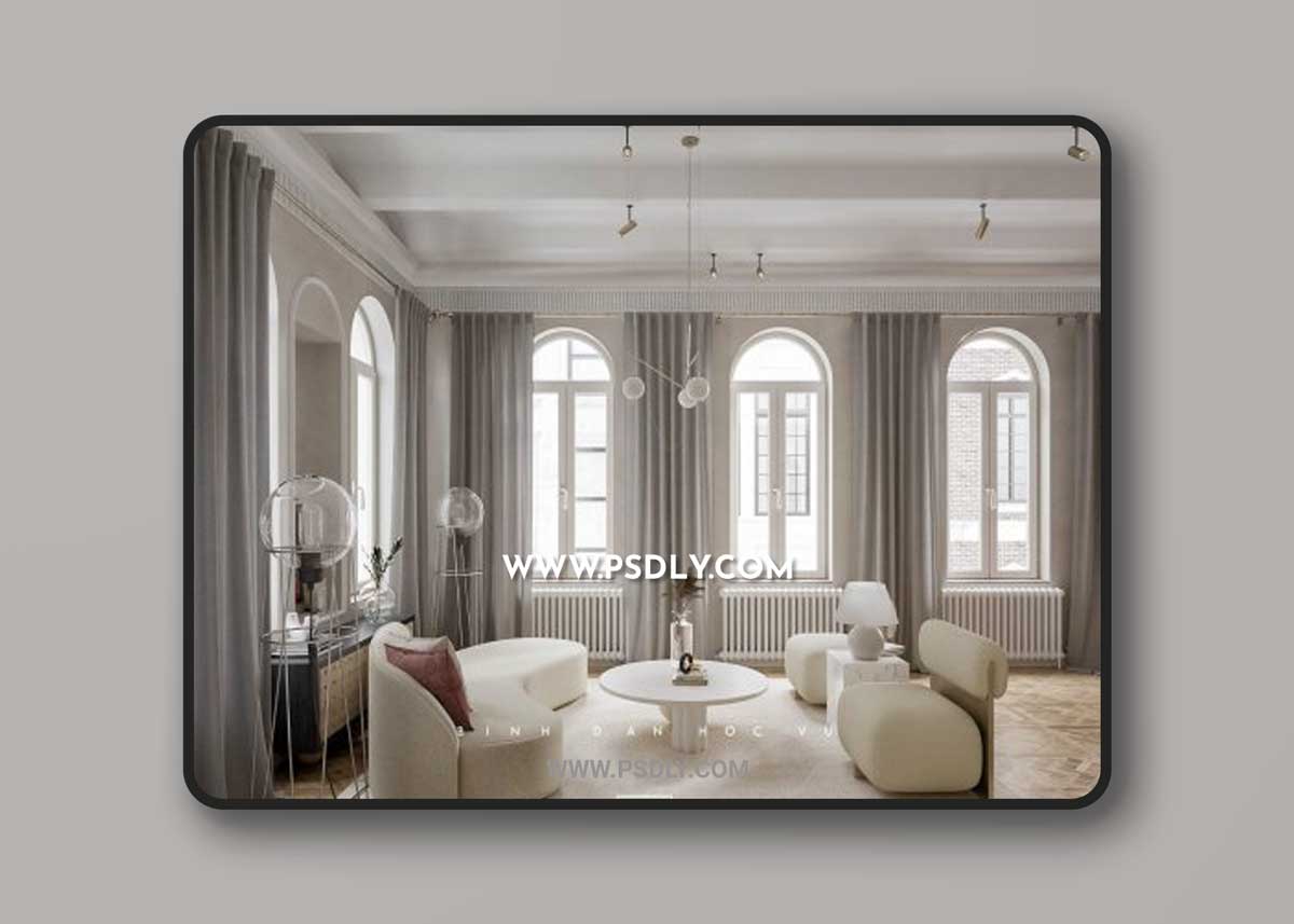 Living Room – Kitchen Interior by Le Hieu