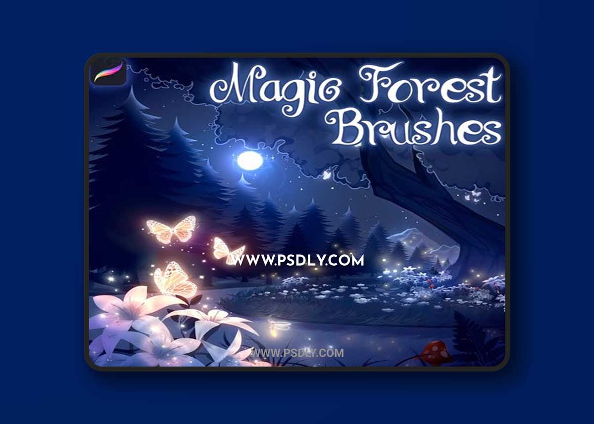 Magic Forest Brushes Pack for Procreate