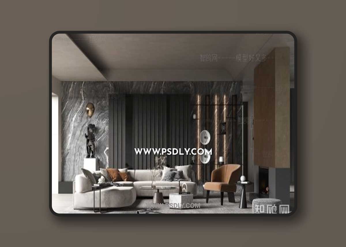 Modern living room 872028 3D modelModern living room 872028 3D model