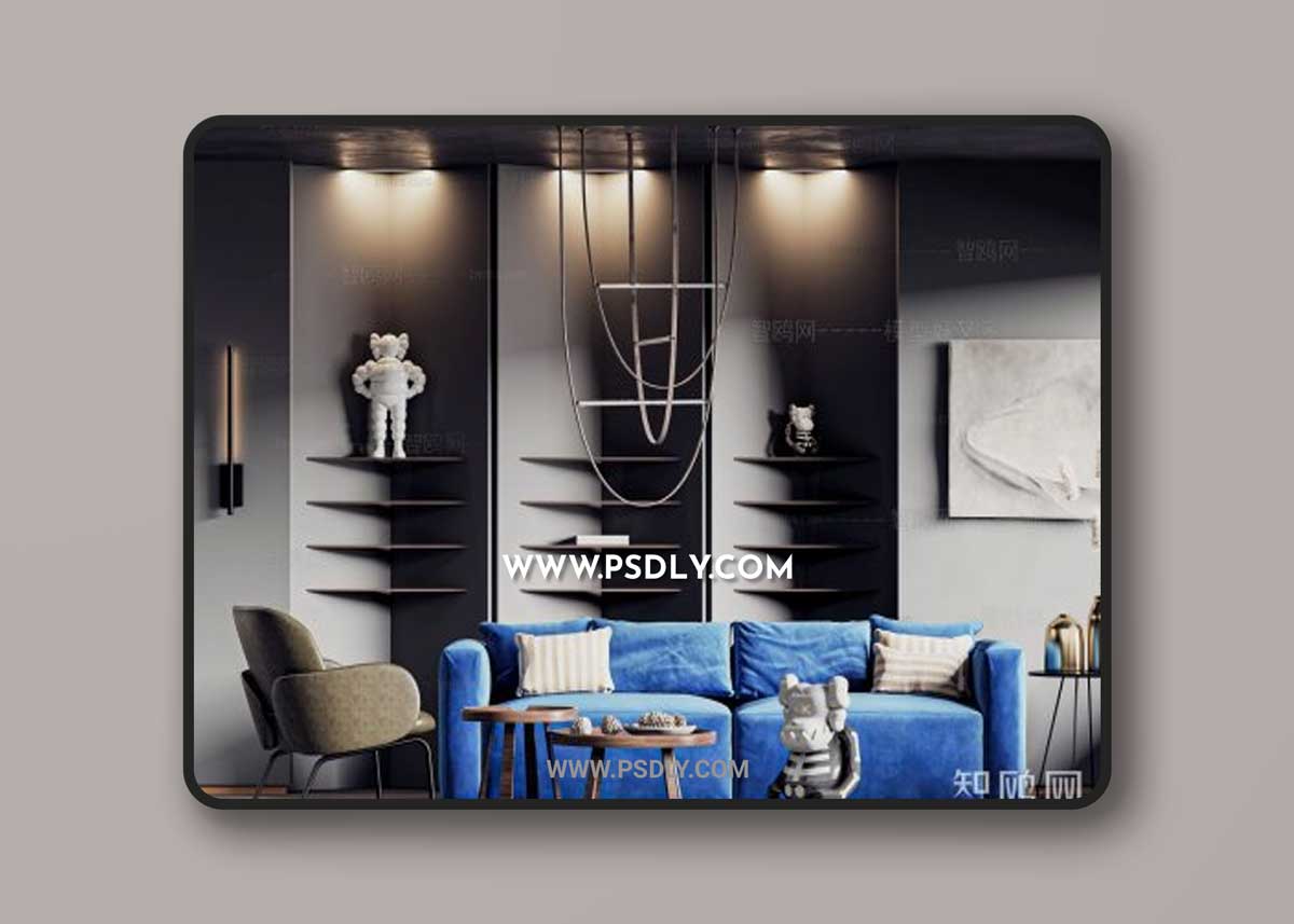 Modern sofa and coffee table combination 1113635