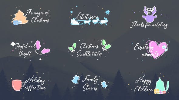 Videohive Christmas Scribble Titles | After Effects 35264504
