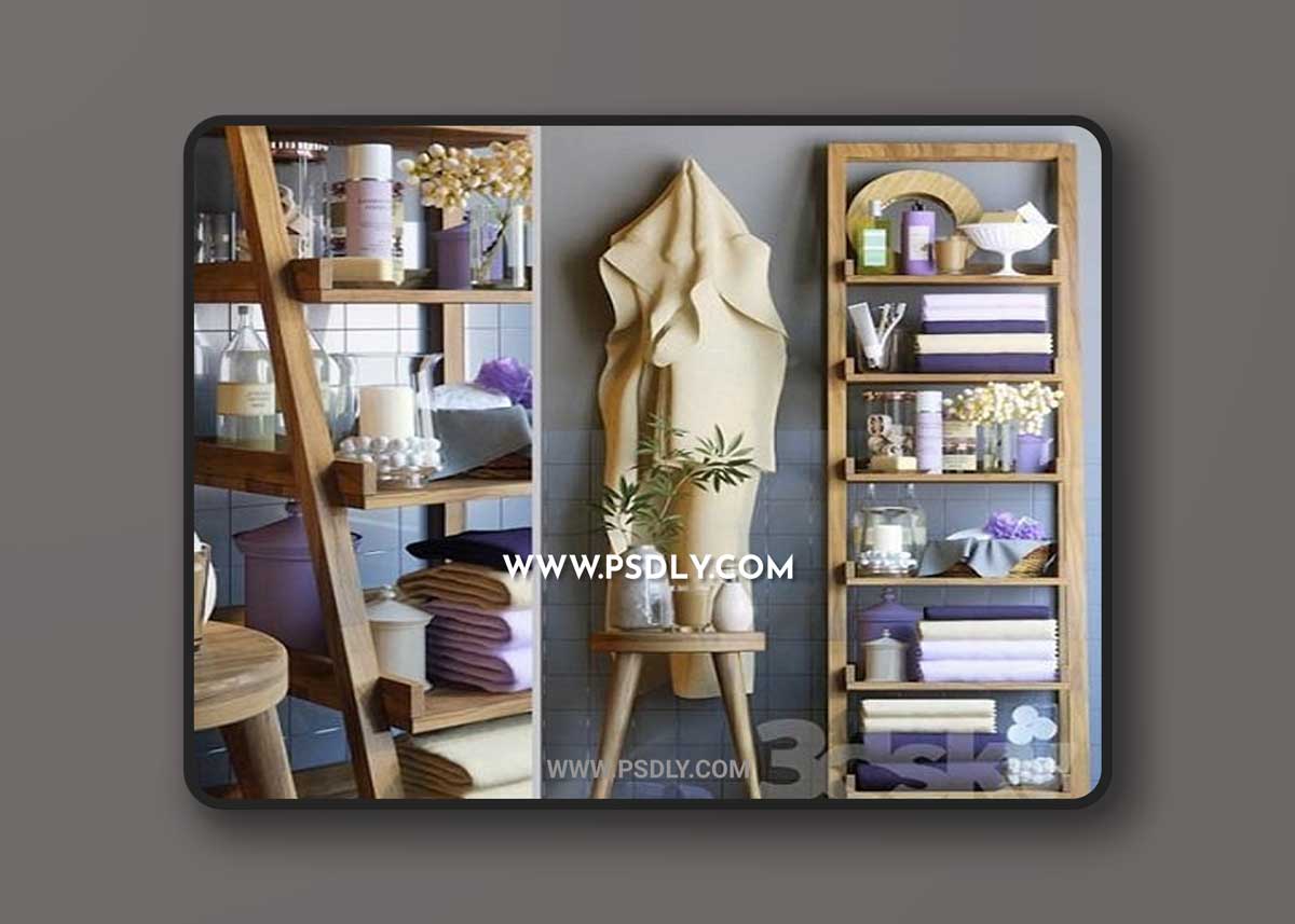 Rack in the bathroom 3 3D Models