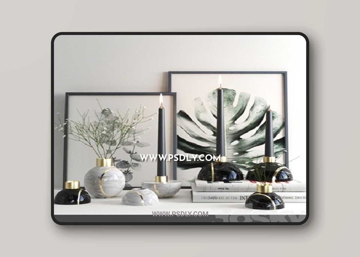 Set 1252 black 4 3D Models