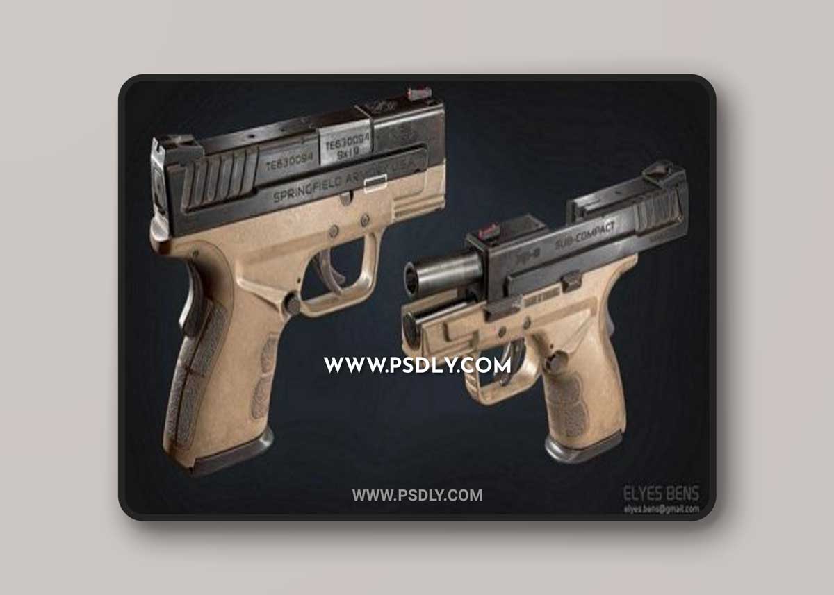 Springfield XD Mod-02 HANDGUN 3D Models