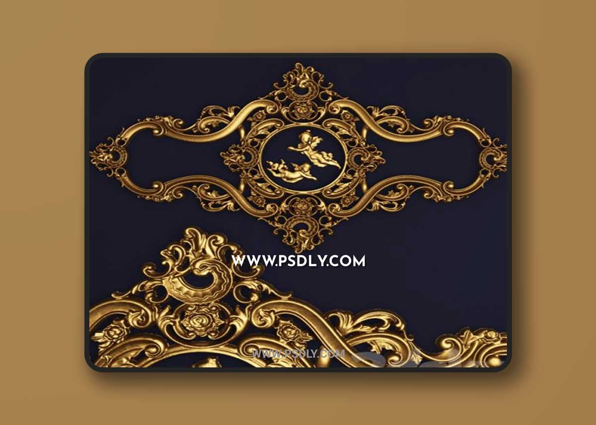 Stucco molding, carving, female, angel