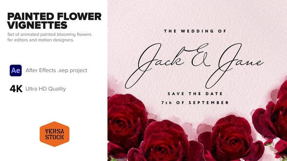 Videohive Painted Floral Vignettes 34968346