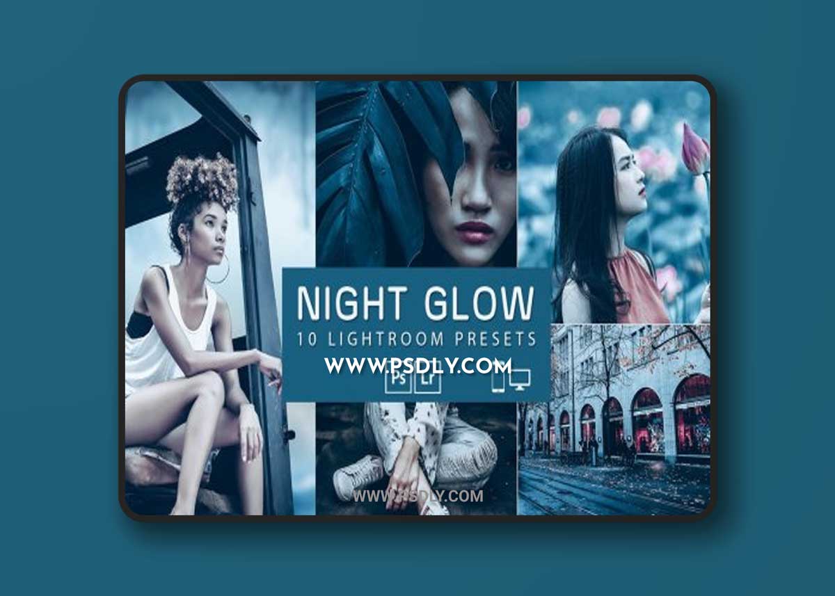 10 Night Glow Presets | Mobile & Desktop Lightroom
