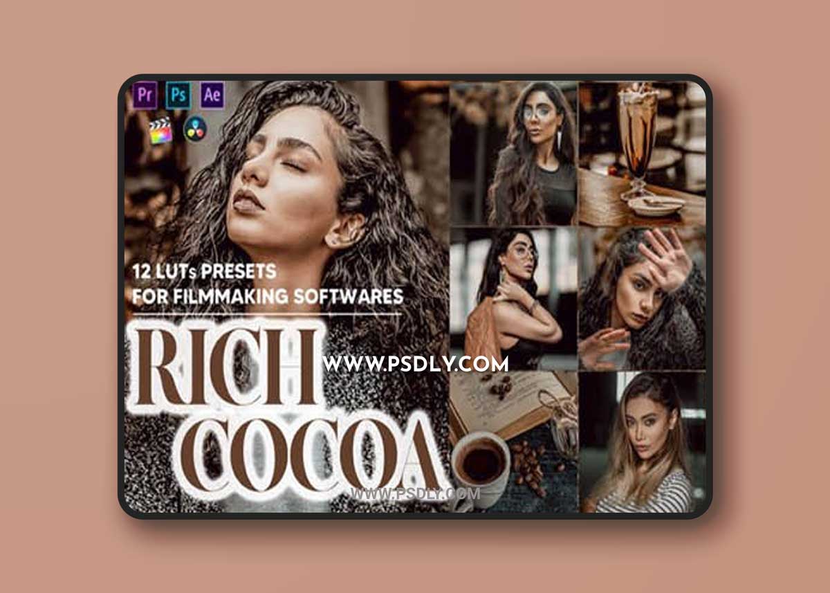 12 Rich Cocoa Video LUTs Presets