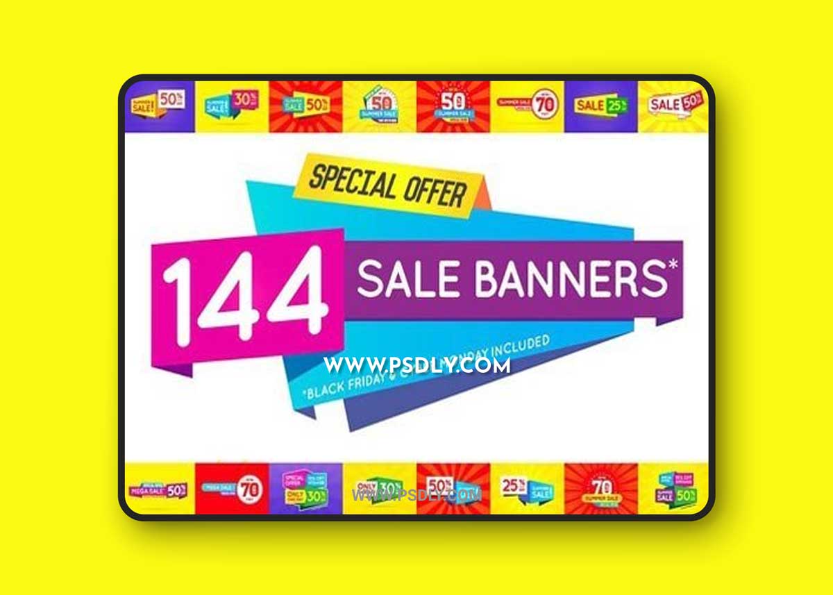 144 Awesome Sale Banners (+BF & CM) 2063774