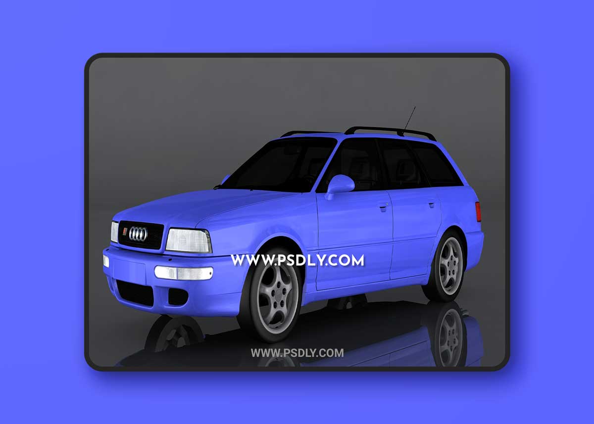 1995 Audi RS2 3D Model o92736 3D Model