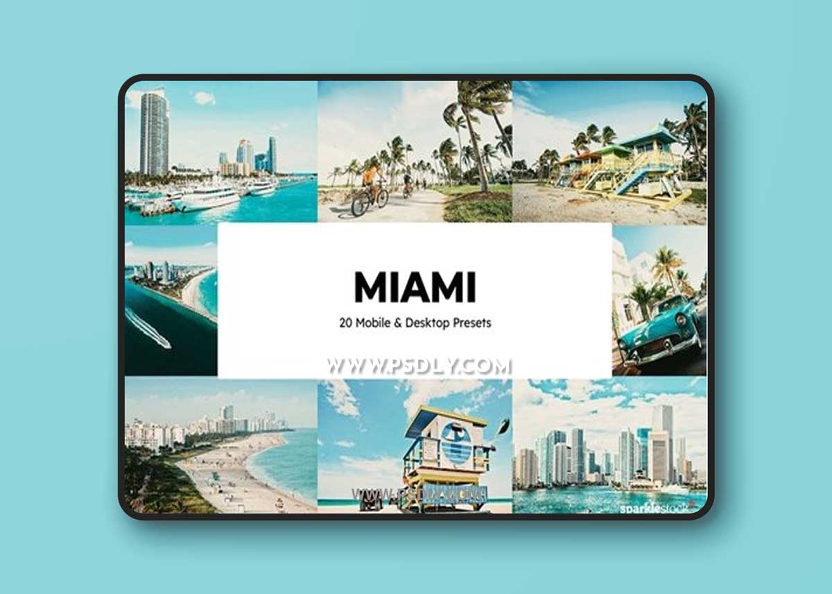 20 Miami Lightroom Presets and LUTs