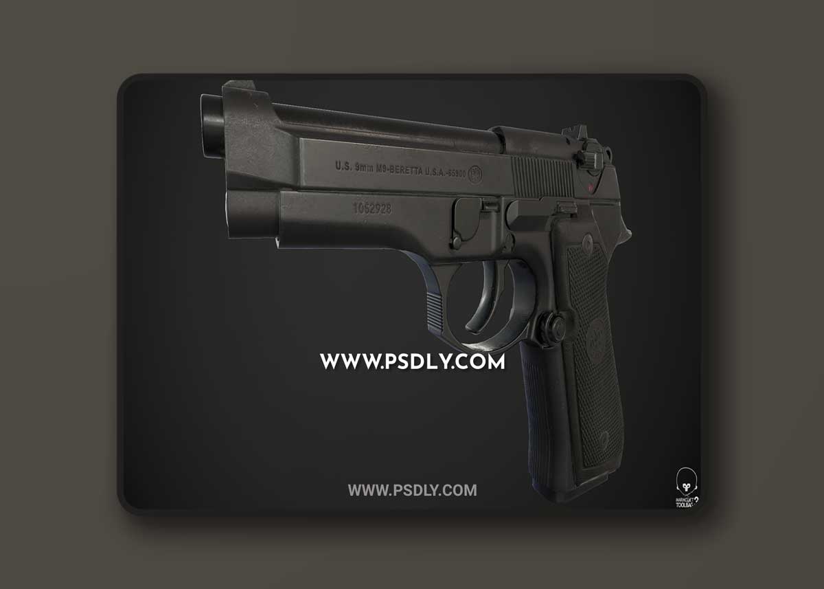 3D Models Beretta pistol